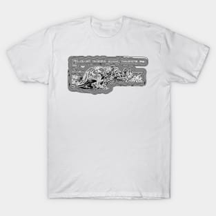 Trippy T-Rex Having a Snack T-Shirt